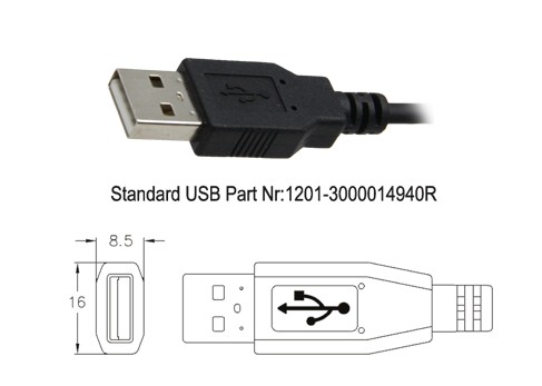 Standard USB Part Nr. 1201-3000014940R